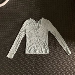 forever 21 deep v neck long sleeve, size small